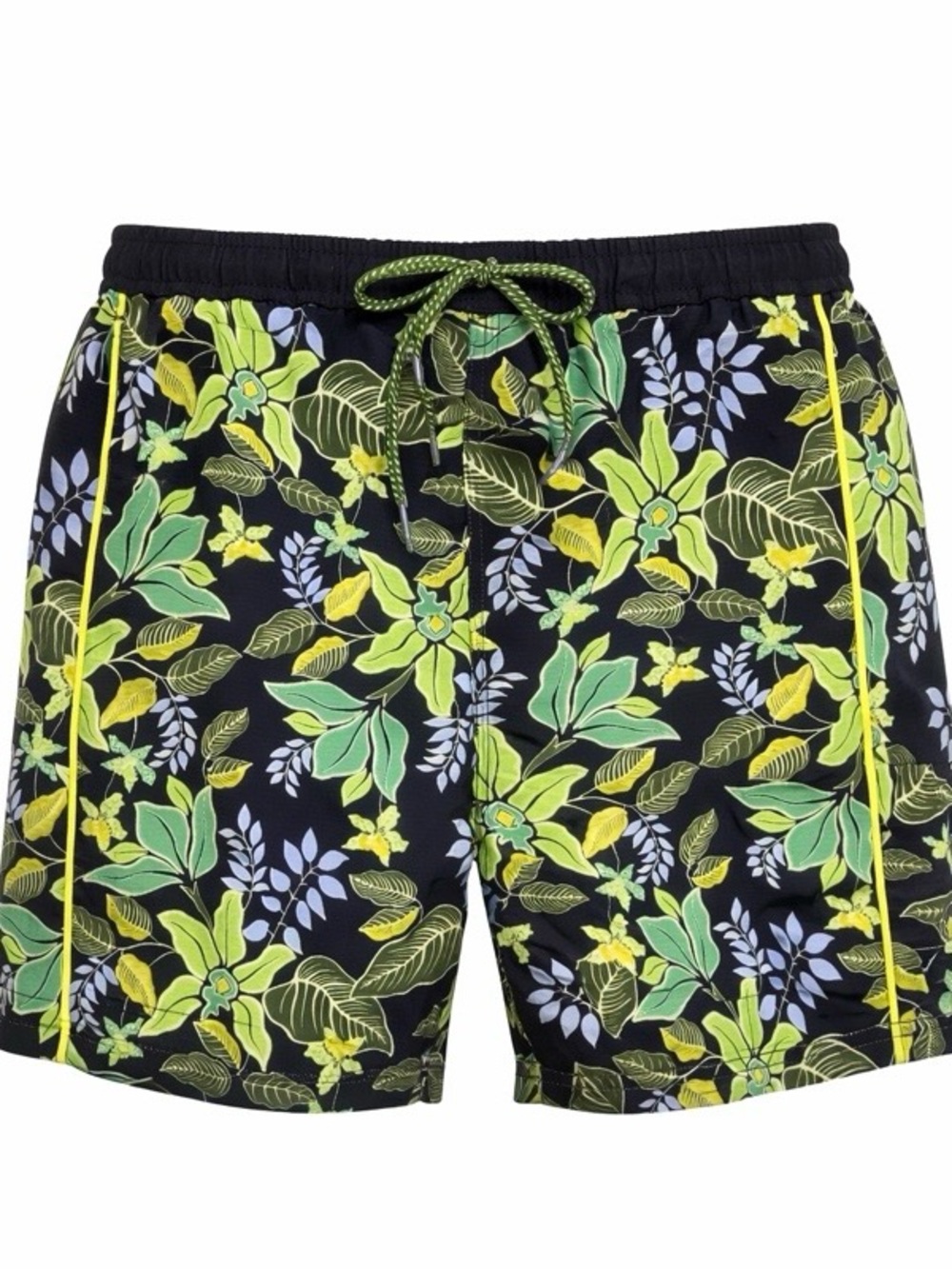 Tommy Bahama Men's XXL Swim Trunks Black Green Yellow Floral Tropical Print